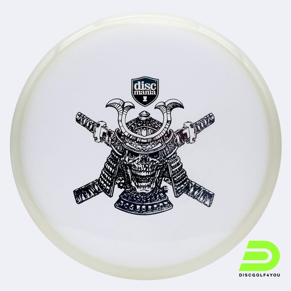 Discmania Sensei - Undead Samurai in white, active premium glow plastic and glow effect Discmania Sensei - Undead Samurai in white, active premium glow plastic and glow effect