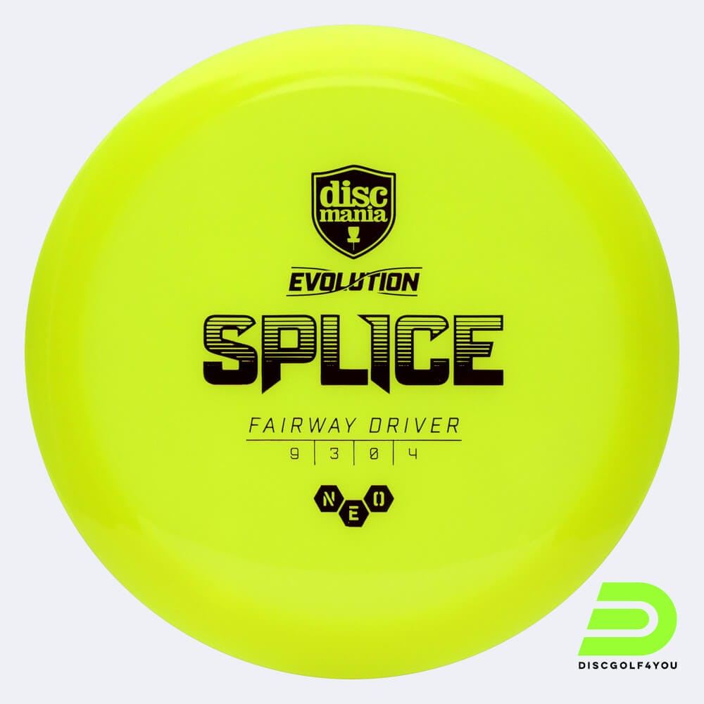 Discmania Splice in gelb, im Neo Kunststoff und ohne Spezialeffekt