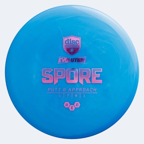 Discmania Spore in blue, soft neo plastic