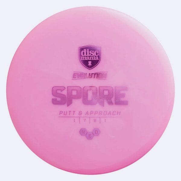 Discmania Spore in rosa, im Soft Neo Kunststoff und ohne Spezialeffekt
