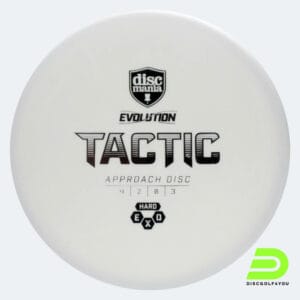 Discmania Tactic in weiss, im Exo Hard Kunststoff und ohne Spezialeffekt