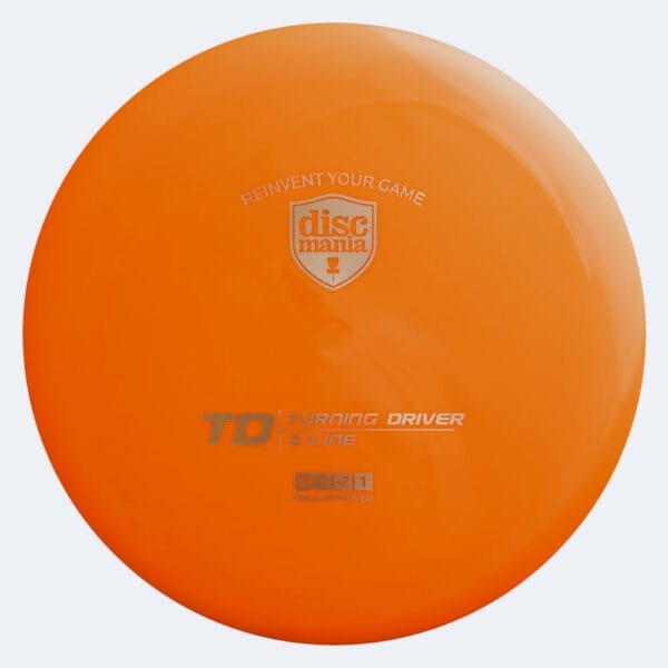 Discmania TD in orange, im S-Line Kunststoff und ohne Spezialeffekt