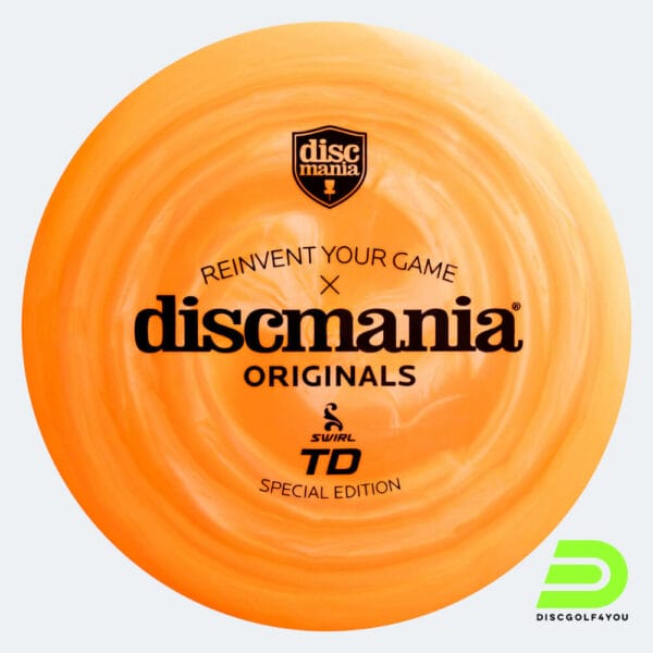 Discmania TD in classic-orange, swirl s-line plastic and burst effect