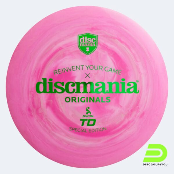 Discmania TD in pink, swirl s-line plastic and burst effect