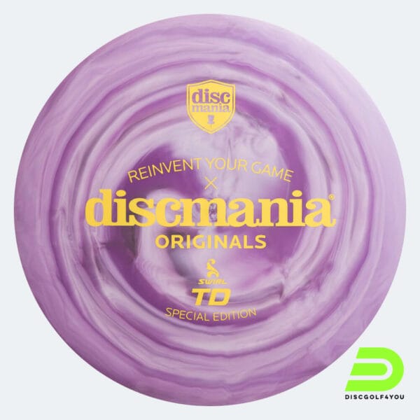 Discmania TD in violett, im Swirl S-line Kunststoff und burst Spezialeffekt