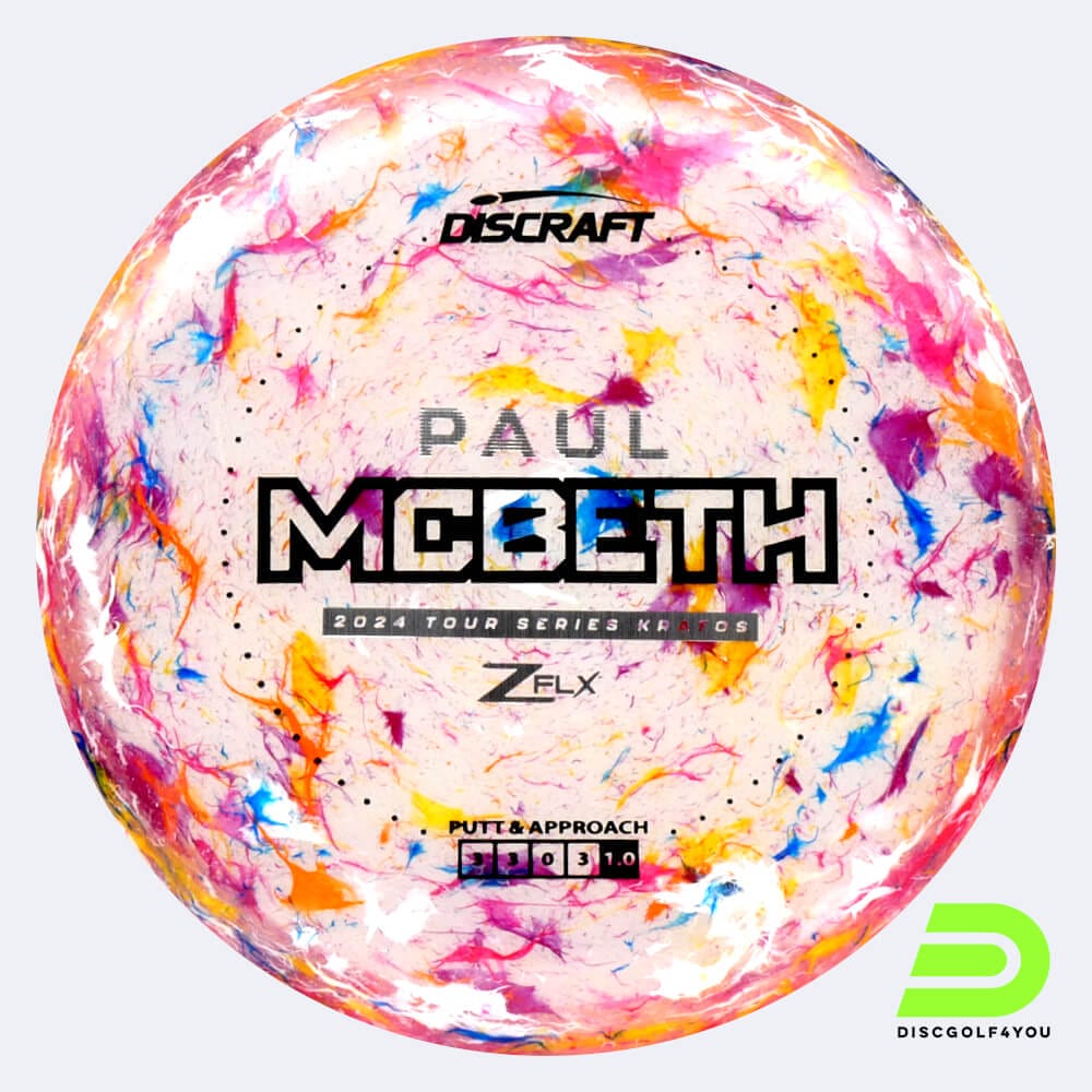 Discraft Kratos Paul McBeth Tour Series in rosa, im Jawbreaker Z FLX Kunststoff und ohne Spezialeffekt