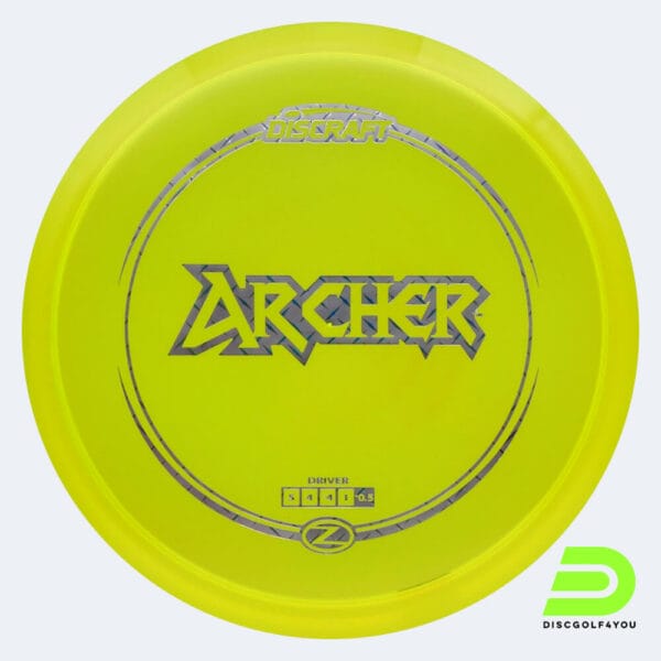 Discraft Archer in gelb, im Z-Line Kunststoff und ohne Spezialeffekt