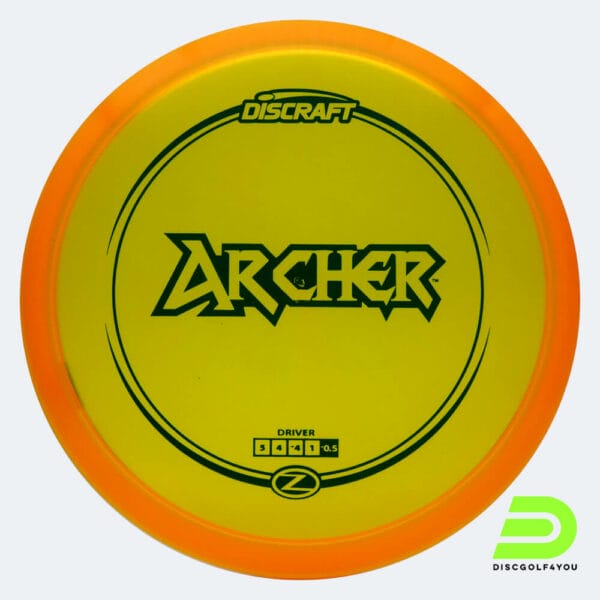 Discraft Archer in orange, im Z-Line Kunststoff und ohne Spezialeffekt