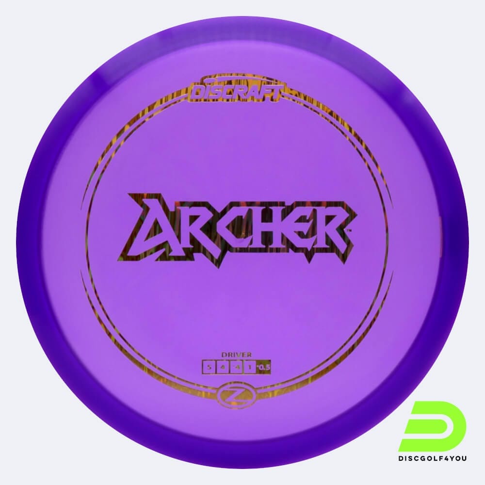 Discraft Archer in violett, im Z-Line Kunststoff und ohne Spezialeffekt