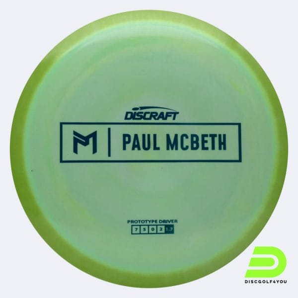 Discraft Athena in light-green, esp plastic and prototype effect