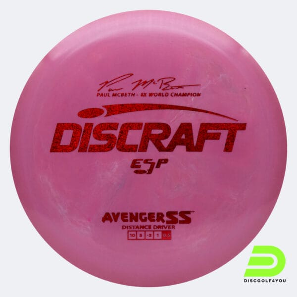 Discraft Avenger SS - Paul McBeth Signature Series in rosa, im ESP Kunststoff und ohne Spezialeffekt