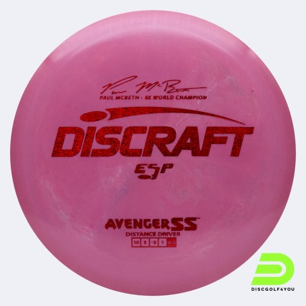 Discraft Avenger SS - Paul McBeth Signature Series in rosa, im ESP Kunststoff und ohne Spezialeffekt