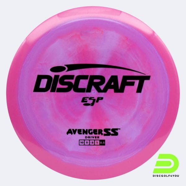 Discraft Avenger SS in pink, esp plastic and burst effect