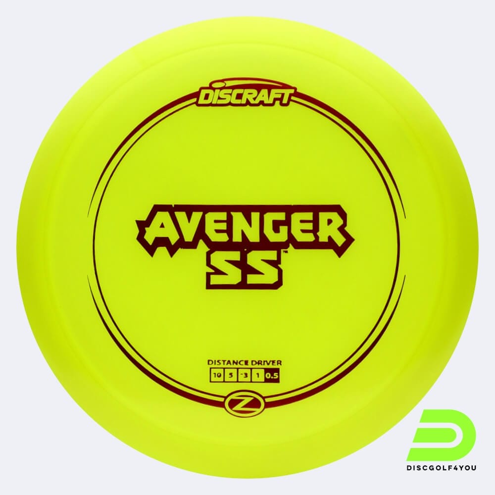 Discraft Avenger SS in yellow, z-line plastic