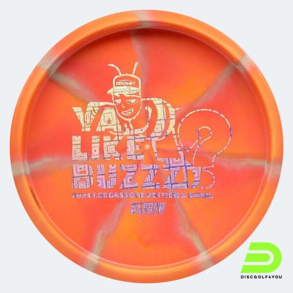 Discraft Buzzz 2024 Ledgestone Edition in orange, im X Swirly Kunststoff und burst Spezialeffekt