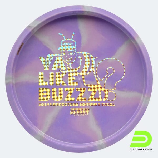 Discraft Buzzz 2024 Ledgestone Edition in violett, im X Swirly Kunststoff und burst Spezialeffekt