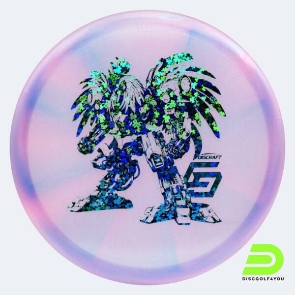 Discraft Buzzz Chris Dickerson 2024 Robot Chicken in pink, z swirl plastic and burst effect