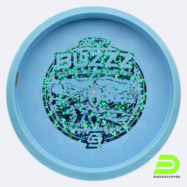 Discraft Buzzz Chris Dickerson Tour Series 2023 in light-blue, esp plastic and bottomprint effect