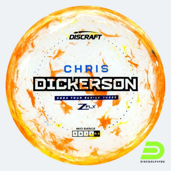 Discraft Buzzz - Chris Dickerson Tour Series in classic-orange, jawbreaker z flx plastic