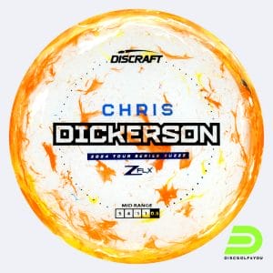 Discraft Buzzz - Chris Dickerson Tour Series in orange, im Jawbreaker Z FLX Kunststoff und ohne Spezialeffekt