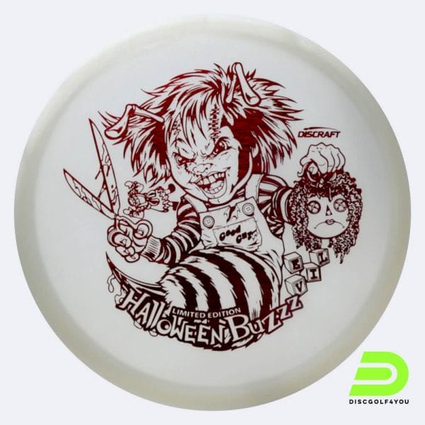 Discraft Buzzz Halloween Limited Edition in white, nite glo plastic and glow effect