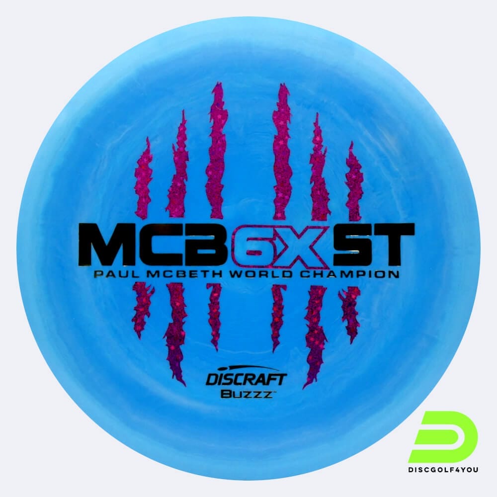 Discraft Buzzz - McBeth 6x Claw in hellblau, im ESP Kunststoff und burst Spezialeffekt