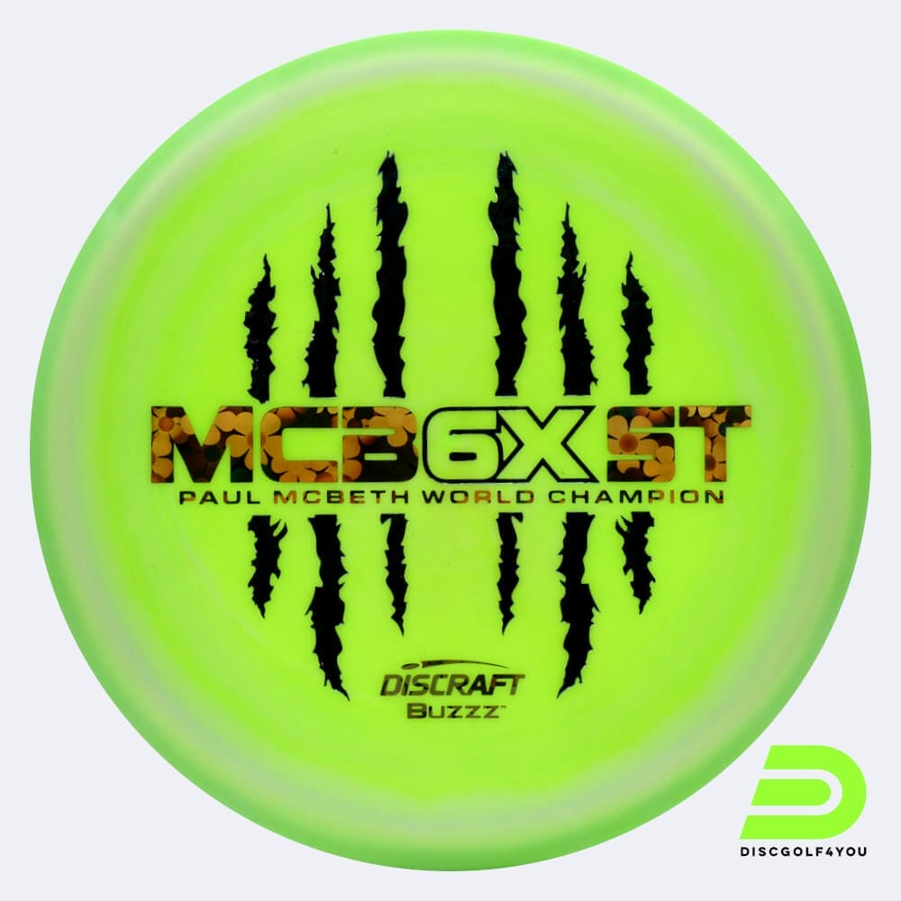 Discraft Buzzz - McBeth 6x Claw in hellgrün, im ESP Kunststoff und burst Spezialeffekt