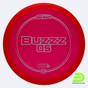 Discraft Buzzz OS in red, z-line plastic