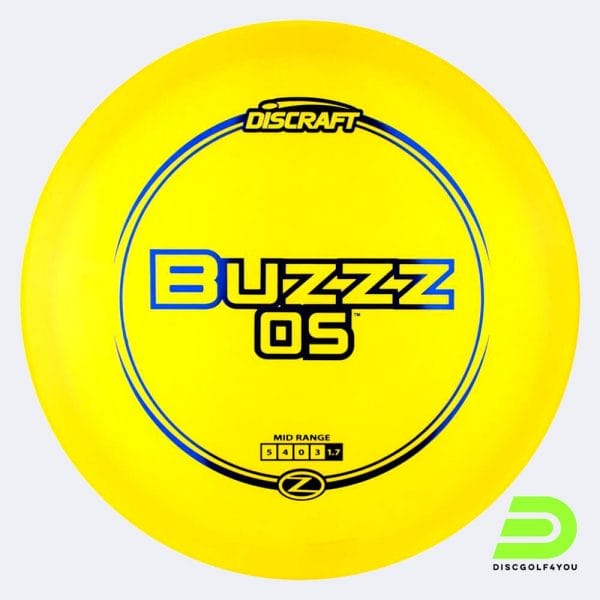 Discraft Buzzz OS in yellow, z-line plastic
