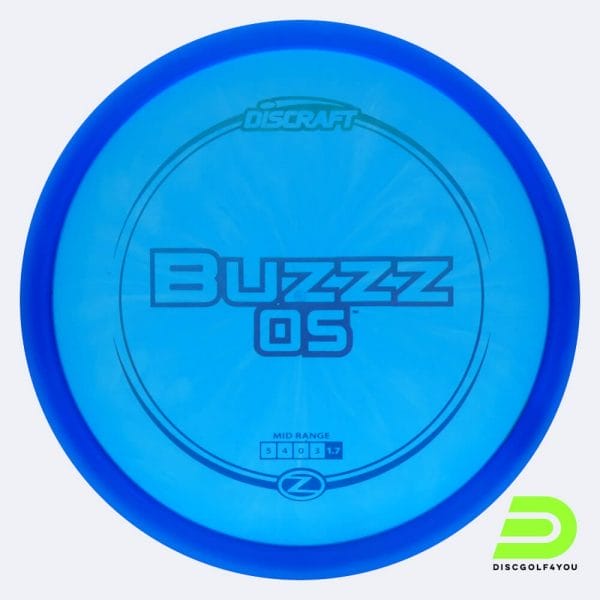 Discraft Buzzz OS in blue, z-line plastic