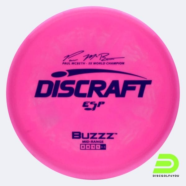 Discraft Buzzz - Paul McBeth Signature Series in rosa, im ESP Kunststoff und burst Spezialeffekt