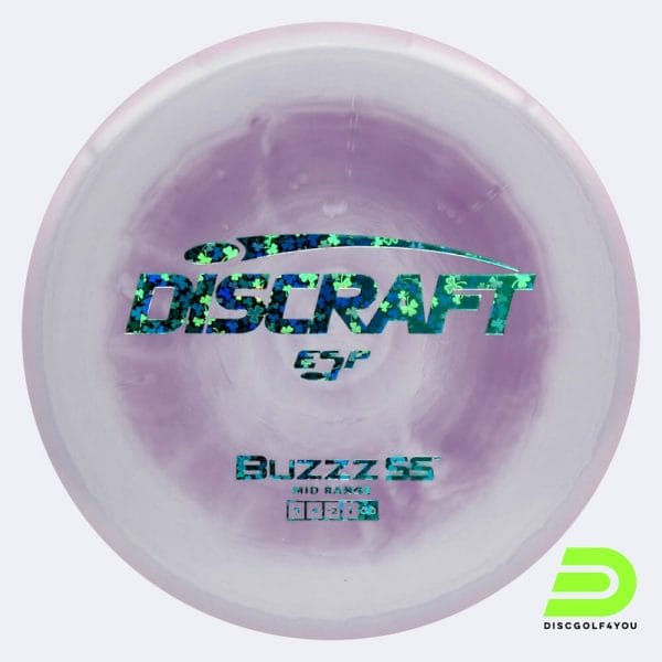 Discraft Buzzz SS in purple, esp plastic and burst effect
