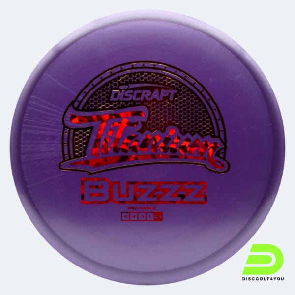 Discraft Buzzz in purple, titanium plastic