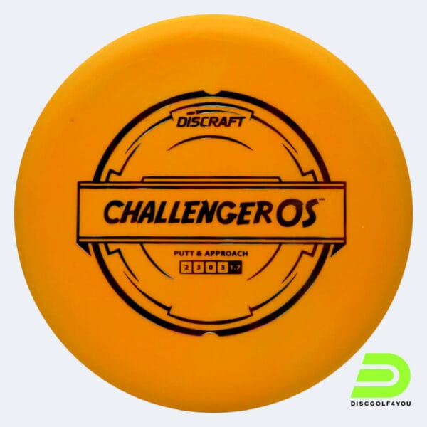 Discraft Challenger OS in orange, im Putter Line Kunststoff und ohne Spezialeffekt