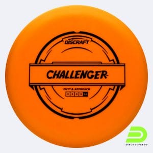 Discraft Challenger in classic-orange, putter line plastic