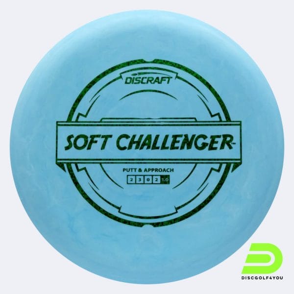 Discraft Challenger in light-blue, soft putter line plastic