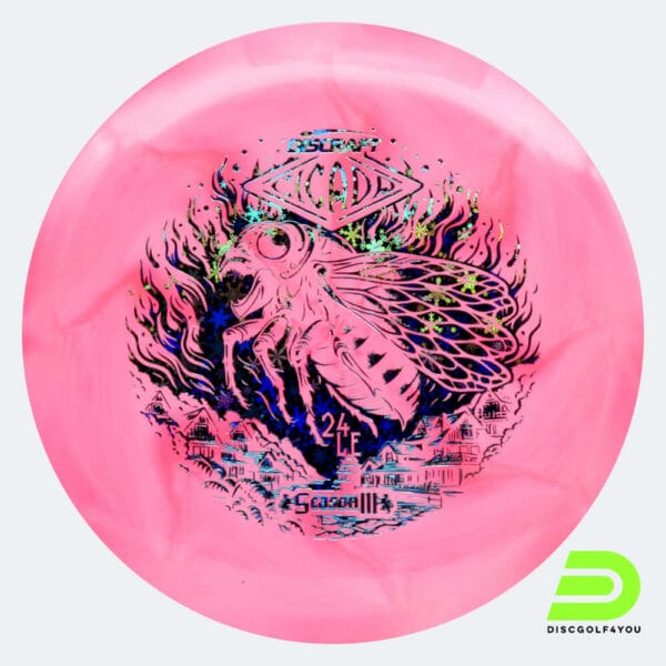 Discraft Cicada Ledgestone Edition in pink, esp plastic and burst effect