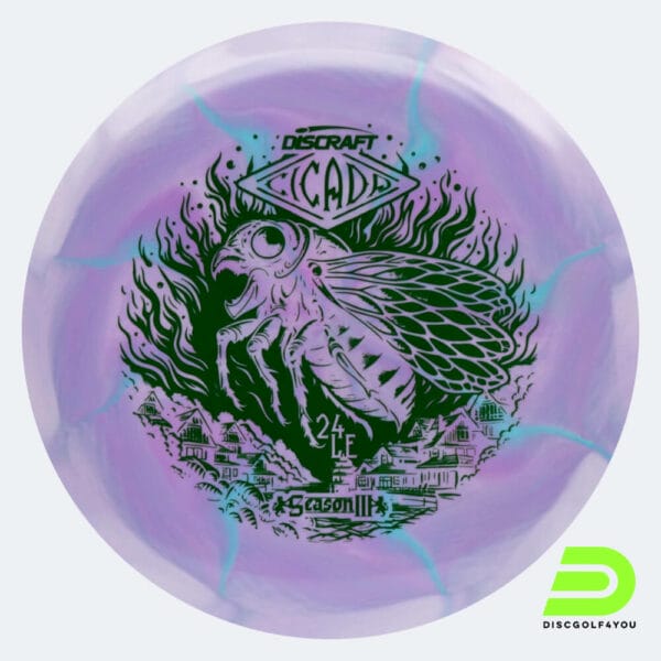 Discraft Cicada Ledgestone Edition in violett, im ESP Kunststoff und ohne Spezialeffekt