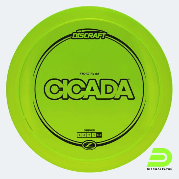 Discraft Cicada in light-green, z-line plastic and first run effect