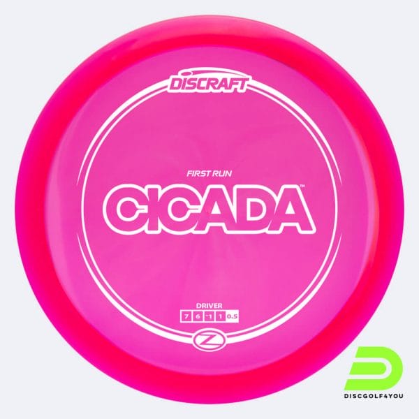 Discraft Cicada in pink, z-line plastic and first run effect