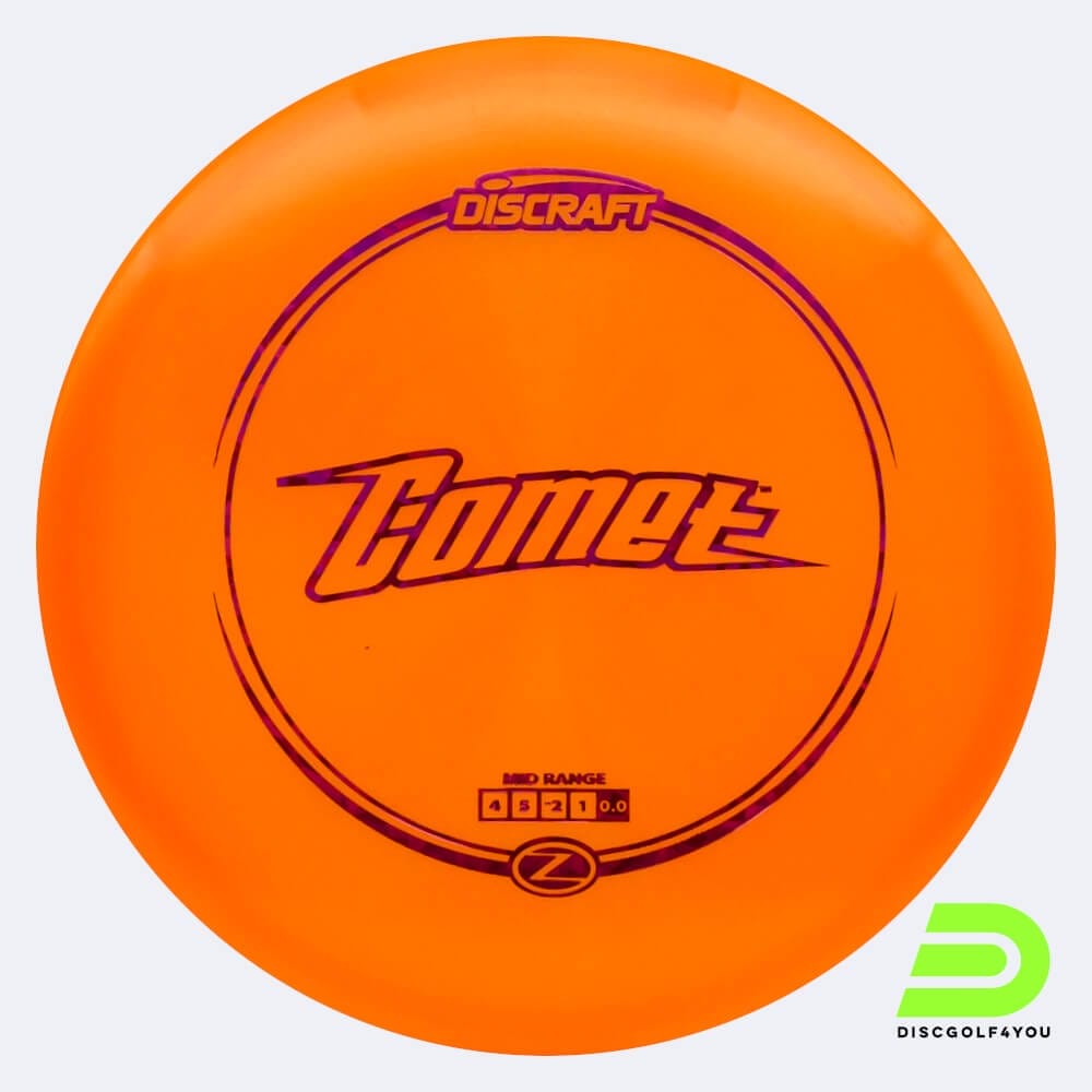 Discraft Comet in classic-orange, z-line plastic