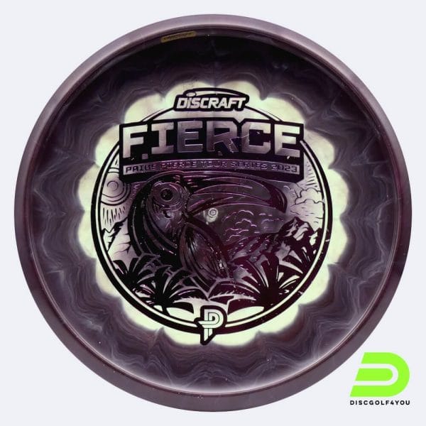 Discraft Fierce - Paige Pierce Tour Series 2023 in black, esp plastic and bottomprint/burst effect