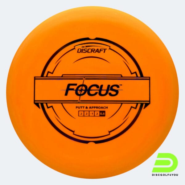 Discraft Focus in classic-orange, putter line plastic