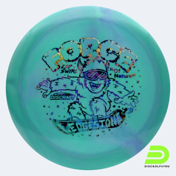 Discraft Force 2023 Ledgestone Edition in türkis, im ESP Kunststoff und burst Spezialeffekt