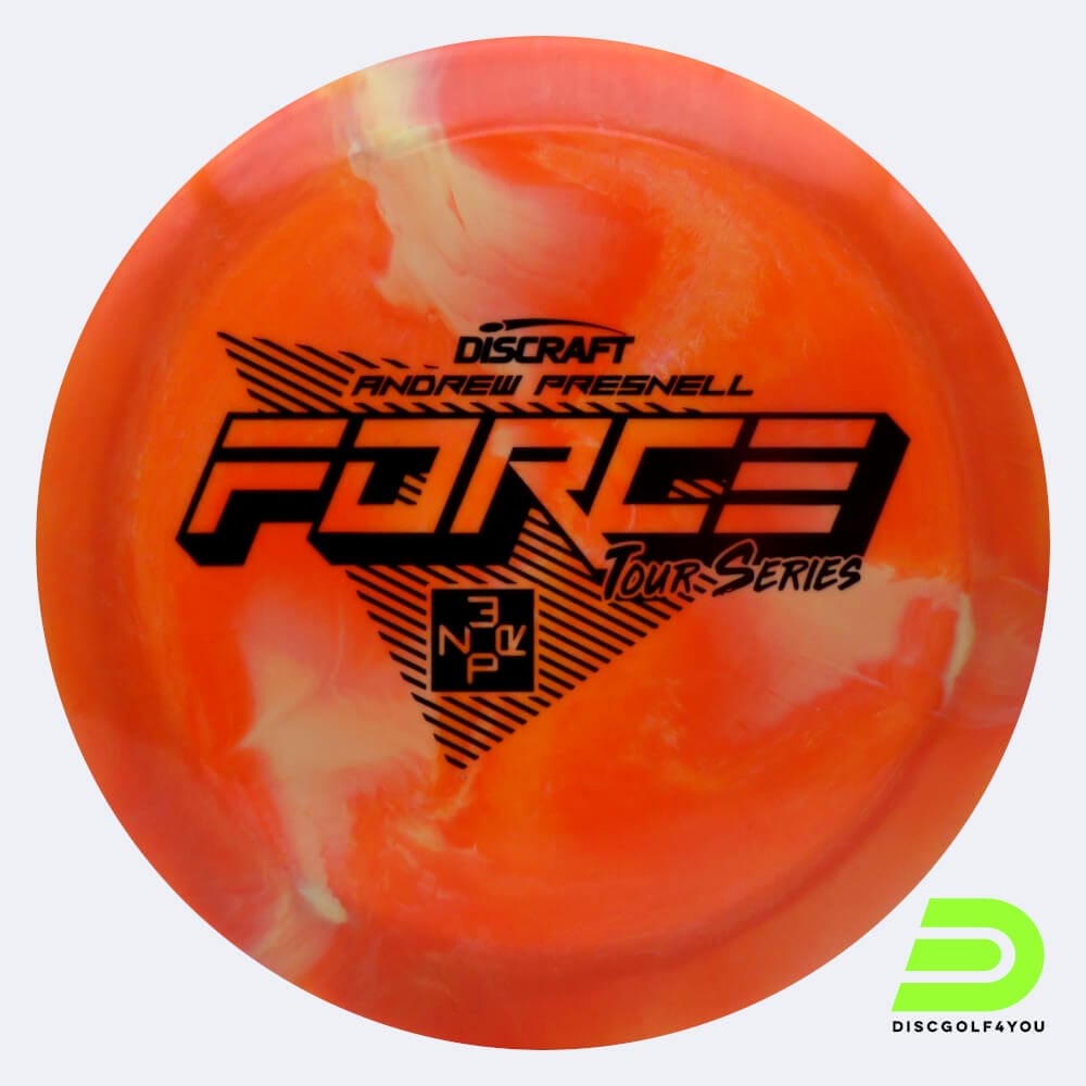 Discraft Force - Andrew Presnell Tour Series in classic-orange, esp plastic and burst effect