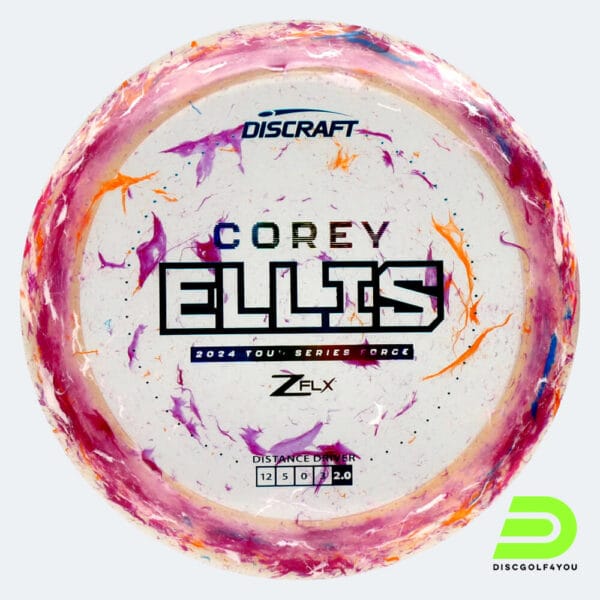 Discraft Force Corey Ellis Tour Series in pink, jawbreaker z flx plastic