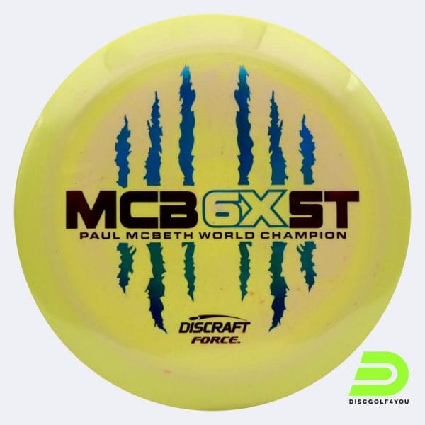 Discraft Force - McBeth 6x Claw in gelb, im ESP Kunststoff und ohne Spezialeffekt