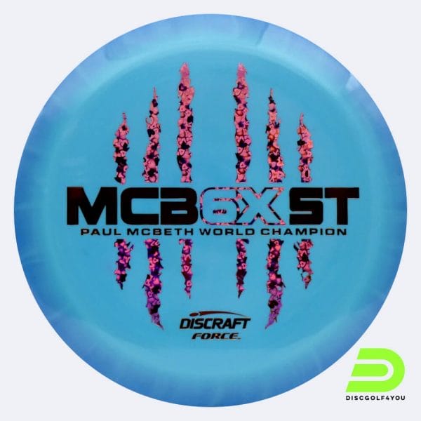 Discraft Force - McBeth 6x Claw in hellblau, im ESP Kunststoff und burst Spezialeffekt