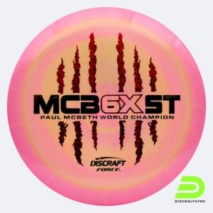 Discraft Force - McBeth 6x Claw in rosa, im ESP Kunststoff und burst Spezialeffekt
