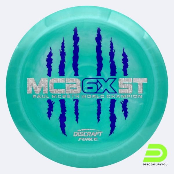 Discraft Force - McBeth 6x Claw in turquoise, esp plastic and burst effect